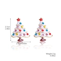 White Christmas tree earrings with colorful rhinestones and dimensions 2.7x2.1cm - White Multi-Color Rhinestone Tree (SD-14)