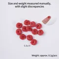 Miniature de donut en résine rouge, accessoire de cuisine de 0,8 cm pour maison de poupée - Mini Crevette Ronde Rouge de 0,8 cm