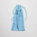 Elegant blue silk drawstring pouch for sleep masks or jewelry accessories - Sky Blue