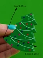 Cute green Christmas tree hair claw clip with colorful dots, 7cm height by 5.8cm width - Green Christmas Tree