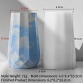 Polyhedral geometric silicone mold for resin vases and DIY flower pot containers - Vase Style J-301c (J-301c)
