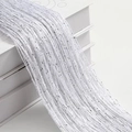 Elegante tenda a fili bianca con fili d'argento per matrimoni e decoro casa - 100*200cm / Bianco