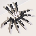 Set of 10 black and white crocodile hair clips for professional styling and sectioning - Black and White
