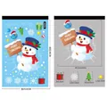 DIY Weihnachts-Schneemann Fensterbilder Set mit Vögeln und Geschenkboxen für die Deko - BQ294 Frohe Weihnachten Design