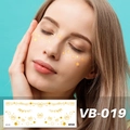 Golden freckle tattoo sticker with stars and butterfly patterns for music festivals - Star Moon and Bows (VB-019)