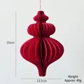 Addobbo natalizio a nido d'ape in carta rossa 20 cm x 13,5 cm per decorazione festa - 20CM Grande Rosso Stile A
