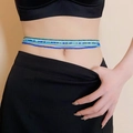 Chaîne de corps multicouche en perles bleues et blanches pour un look de plage - Chaîne de taille multicouche blanc bleu (121# Chaîne de taille)