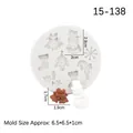 Moule en silicone blanc pour fondant de Noël avec bonhomme de neige et flocons - US 4 / Gris