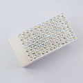 Oval AB crystal nail art rhinestones arranged in a white tray for jewelry design - 7*9mm (42 Pcs) / Paradise Shine