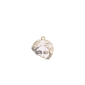 Golden titanium steel Venus pendant with white and light blue enamel classic bust design - Venus Pendant Accessory