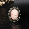 Pink Portrait Hollow Lace Style (XD7383-1)