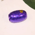 Holographic purple laser ribbon roll for parties, 10m length with checkered texture - Holographic / Purple
