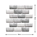 Zelfklevende muursticker 30x30cm met 3D grijze marmeren baksteen textuur patroon - 2802-Grijs Marmer / Standaard Kleeflaag 30*30CM