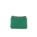 Minimalist green canvas coin purse with durable fabric and contrast stitching - Apple Green