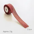 Reddish brown 2.5cm shimmering sheer ribbon for DIY Christmas gift packaging crafts - 2.6cm Red Glitter Mesh Ribbon (6 Yards)