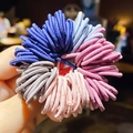 Colorful set of small elastic hair bands for children held in hand with soft lighting - 21# Classic Colors Approx 100Pcs