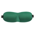 3D contoured sleep mask in dark green breathable fabric with adjustable elastic strap - Upgrade Version / Dark Green