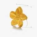 Vergoldeter Edelstahl Blumenring mit 3,2cm Höhe und 1,7cm Durchmesser - Gold