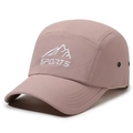 Berretto sportivo rosa loto ad asciugatura rapida con ricamo montagna e SPORTS - Regolabile / Rosa