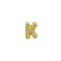Close-up of golden letter K pendant with sparkling micro-pave cubic zirconia crystals - Letter K (Pendant Only) / Gold