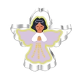 Macro detail of angel shaped stainless steel cookie cutter with finished biscuit illustration - Angel 7325