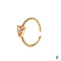 Adjustable 18K gold plated bubble ring with a champagne pear-cut gemstone - Champagne Pear / Adjustable Open