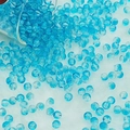 Macro shot of sky blue crackle glass beads for DIY jewelry making and bracelets - 6mm / Light Blue