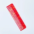 Elegant red marble pattern acetate wide-tooth hair comb with minimalist styling - Small (A#) / Red (A#)