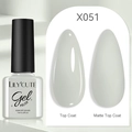 LILY'CUTE 7ml UV LED gel polish X051 in glossy and matte finish professional light grey - Light Grey (51)