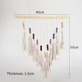 Handgefertigtes Boho Wandregal aus Baumwolle mit bunten Holzperlen für Kinderzimmer - 40*50cm / Mehrfarbige Perlen