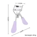 Lavender eyelash curler with comb pad for sunflower curl effect, size 10.8x9.6cm - Purple With Comb