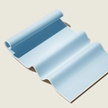 Light blue double-sided velvet quick-dry beach towel with white reinforced edges - Solid Light Blue (PE Bag)