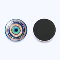 25mm evil eye fridge magnet with blue Turkish glass pattern and magnetic back - Colorful Concentric Texture (JY006352-9)