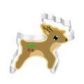 Christmas reindeer cookie cutter made of stainless steel with metal finish for baking - Deer 7413