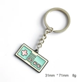 Portachiavi controller da gioco pixel cuore verde menta e rosa in smalto, 31x71mm - Macchina Pixel Verde Menta