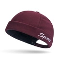 Gorra docker retro burdeos de algodón con bordado Sports blanco en el lateral - Ajustable / Burdeos