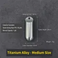 Mini titanium alloy waterproof pill capsule container in gunmetal grey finish - Titanium Alloy Medium