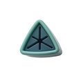 Triangle adhesive towel plug in light green finish for wall-mounted kitchen storage - Light Blue