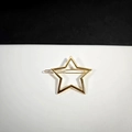 Geometric gold plated star hair clip for women with a minimalist metallic finish - Gold Five-pointed Star