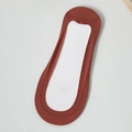 Chaussettes invisibles rouge brique sans couture pour femmes avec silicone antidérapant - Taille unique / Rouge foncé