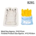 Silicone baguette bread mold for fondant and chocolate with Pain embossed text - B281 Bread Bag / Gray
