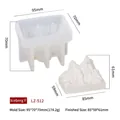 Silikonform in Eisbergform für DIY Kerzen und Gipsarbeiten mit Produktabmessungen - Eisberg F (LZ-512)
