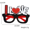 Occhiali da festa I LOVE con glitter rossi e montatura nera per San Valentino - Stile I LOVE Cuore