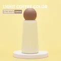 Gourde minimaliste 350ml en acier inoxydable blanc ivoire avec bouchon café clair - 350ml / Café Clair