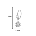 Silver star zirconia pendant piercing with 1.64cm height and 0.69cm width dimensions - Silver