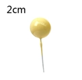 Décoration de gâteau sphère dorée de 2cm pour un design de fête chic et brillant - Diamètre 2cm / Jaune