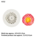 Daisy sunflower fondant silicone mold with pink petal sample for cake decorating - A832 / Gray