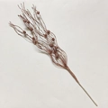 Close-up of 43cm rose gold glitter artificial berry stem for Christmas tree decoration - Light Rose Gold