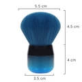 Blue mushroom head powder brush with dimensions showing 5.5cm width and 8.5cm height - Round Powder Brush / Blue