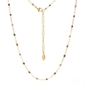 Golden stainless steel necklace with brown and grey beads and adjustable clasp - Fall Collection SL923-fall